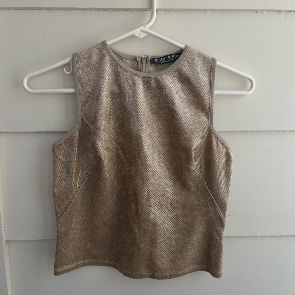 Shiny snakeskin crop top
